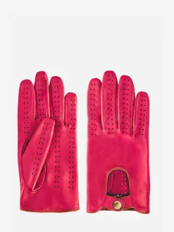 Discount PAUL MARIUS Gants Pilote Femme - Fuchsia / Naturel