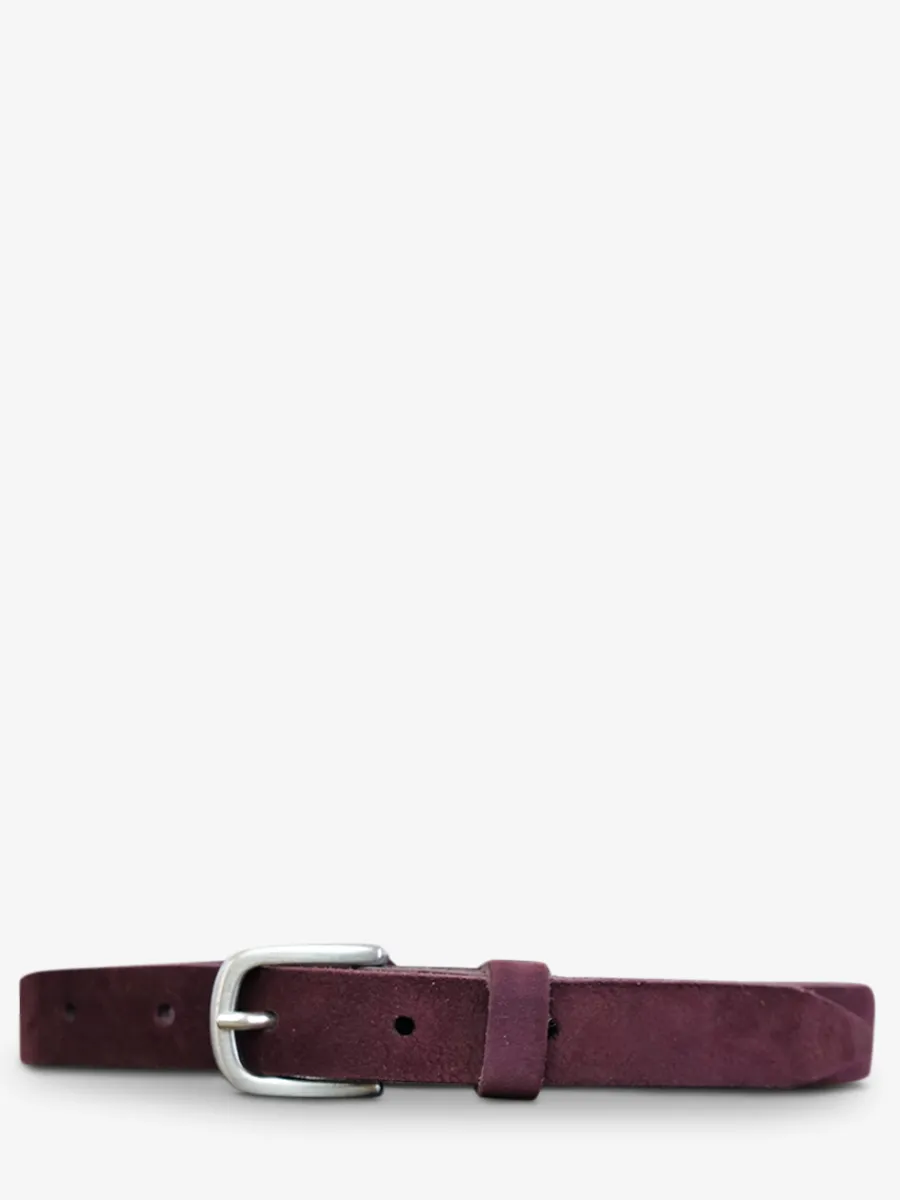 Clearance PAUL MARIUS LaCeinture Magnifique Nubuck - 20mm - Prune