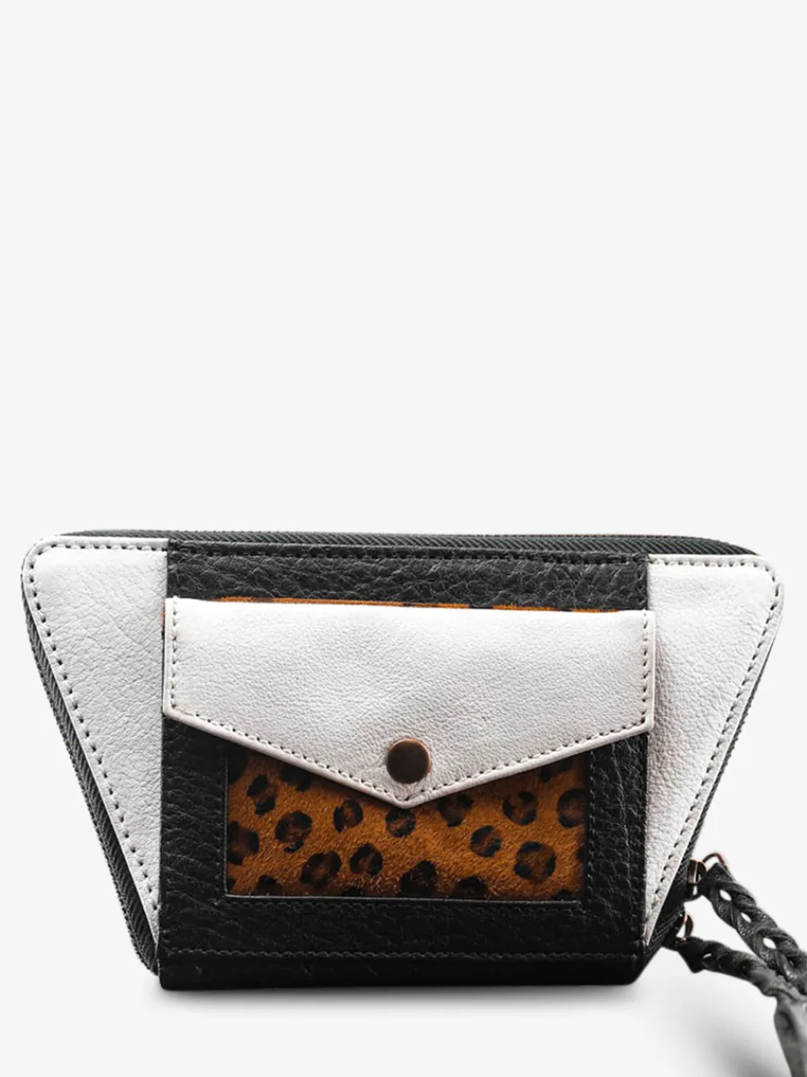 Discount PAUL MARIUS LePortefeuille Emma Léopard - Noir / Blanc