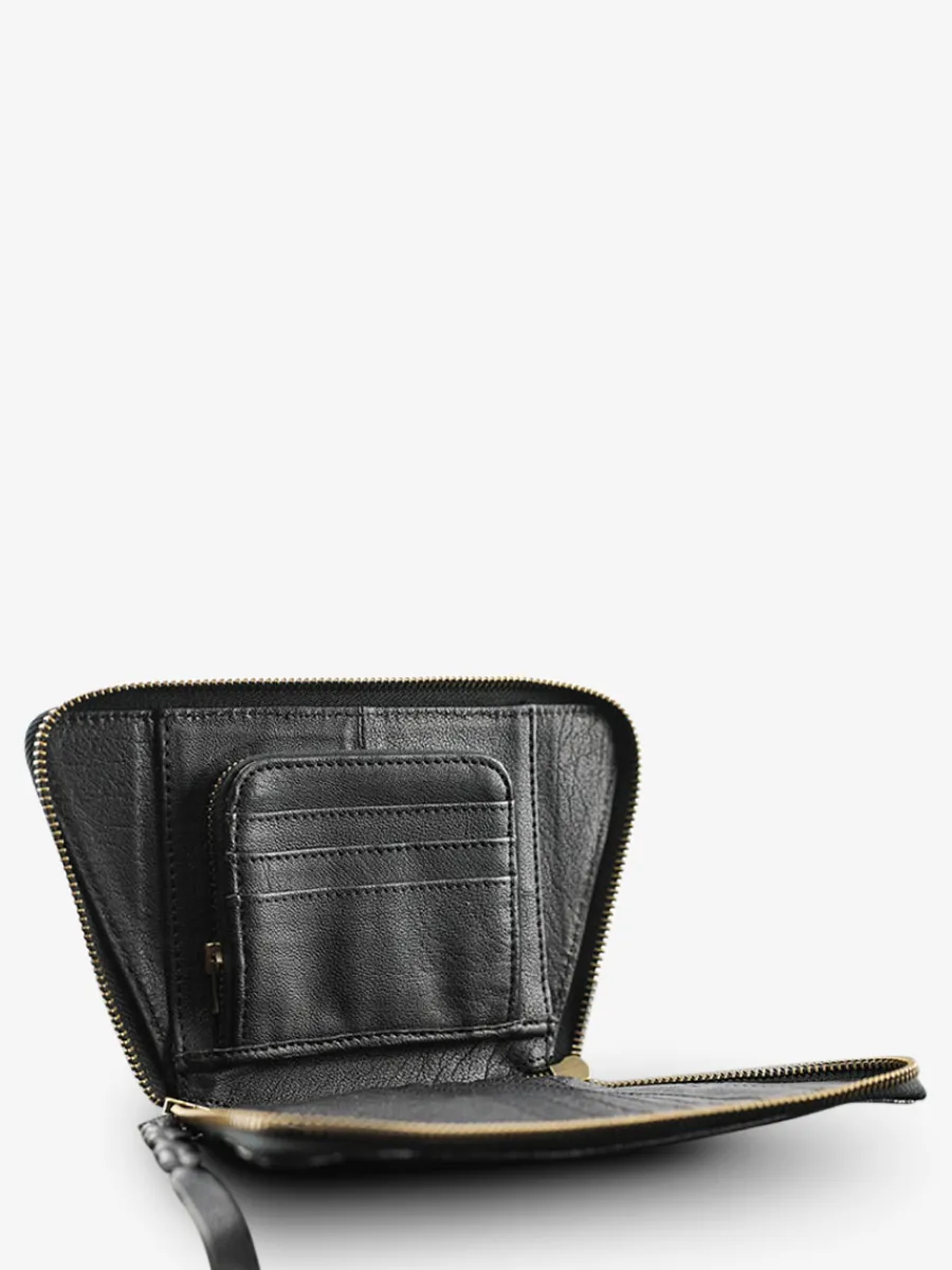 Sale PAUL MARIUS LePortefeuille Emma Python - Argenté / Noir