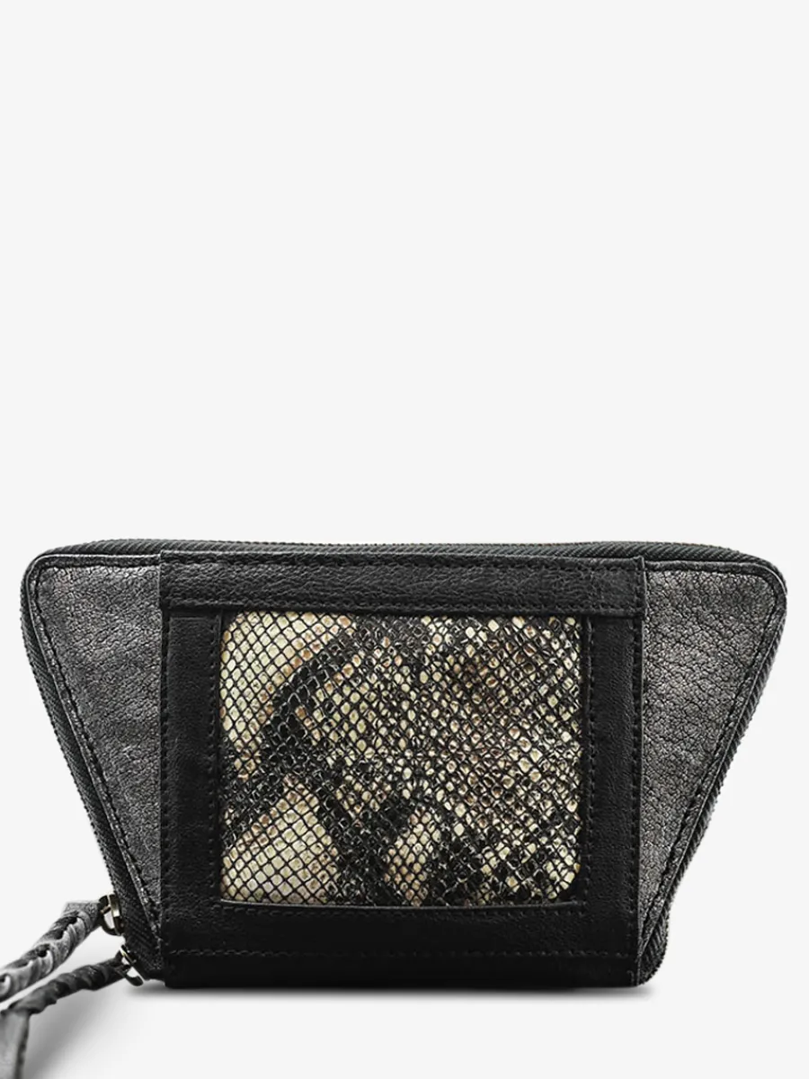 Sale PAUL MARIUS LePortefeuille Emma Python - Argenté / Noir