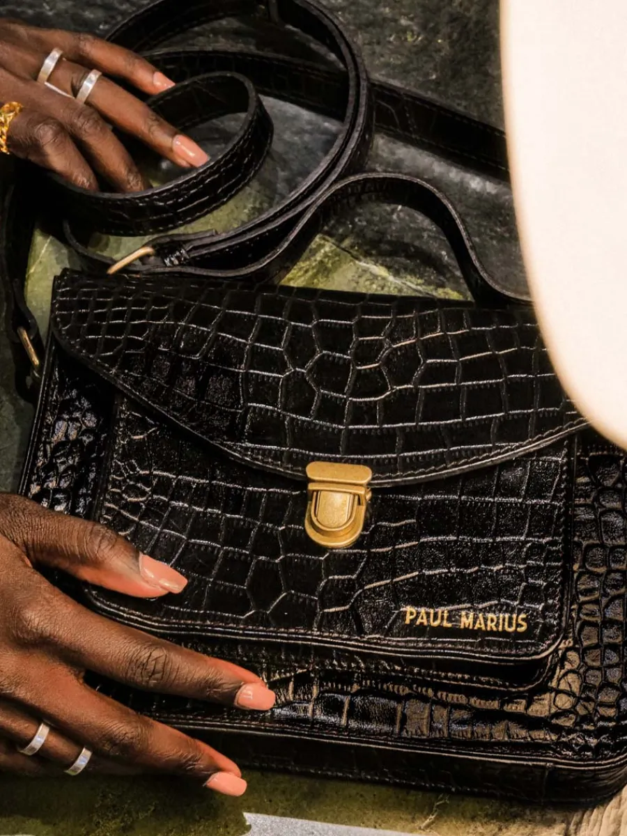 Clearance PAUL MARIUS Mademoiselle George Alligator - Noir De Jais