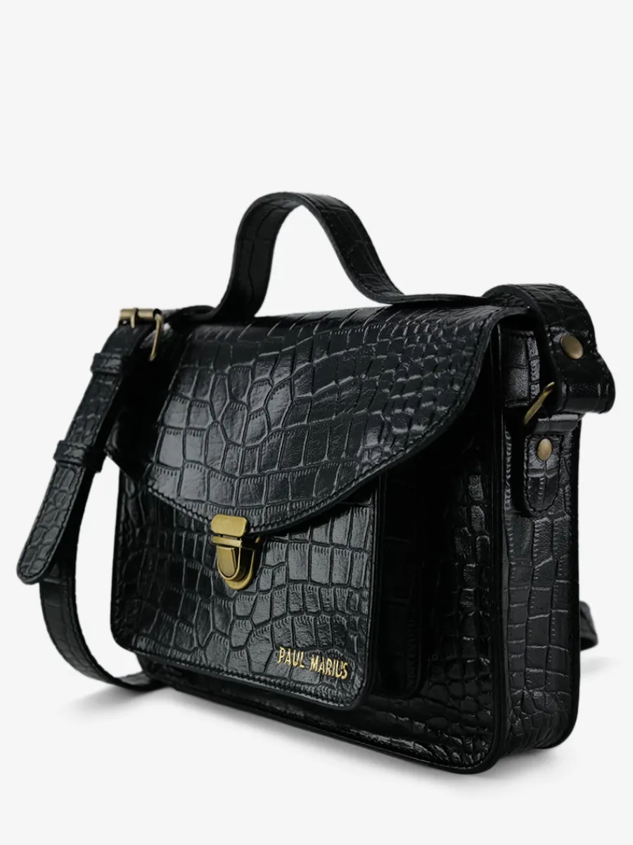 Clearance PAUL MARIUS Mademoiselle George Alligator - Noir De Jais