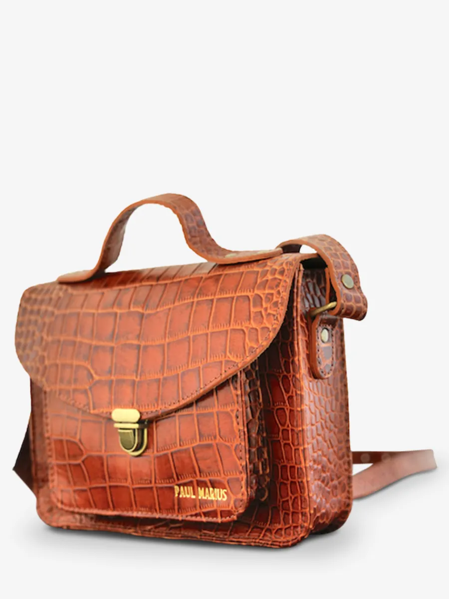 Clearance PAUL MARIUS Mademoiselle George Alligator Cocktail - Ambre