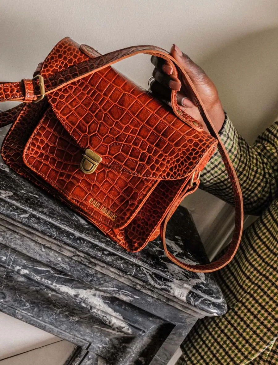 Clearance PAUL MARIUS Mademoiselle George Alligator Cocktail - Ambre