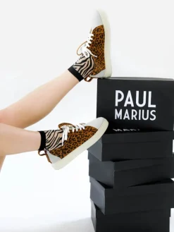 Discount PAUL MARIUS PM002 - Léopard Naturel / Blanc